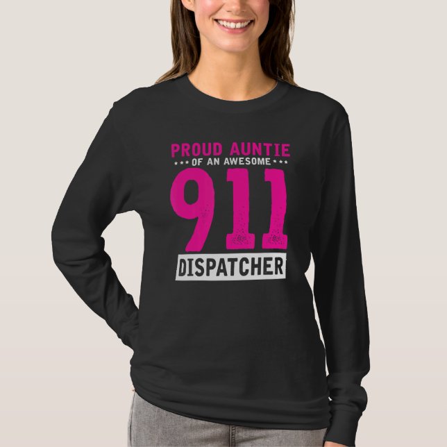 T-shirt Fière Tante D'Un Expéditeur 911 (Devant)