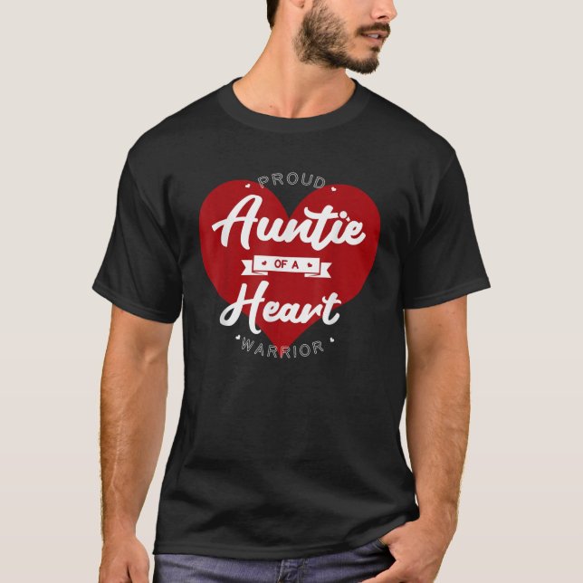 T-shirt Fière Tante D'Un Guerrier Du Coeur ChD Chirurgie T (Devant)