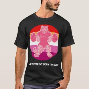 T-shirt Fière Tigresse Lesbienne Élévatrice de Poids T-Shi