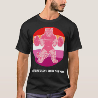 T-shirt Fière Tigresse Lesbienne Élévatrice de Poids T-Shi