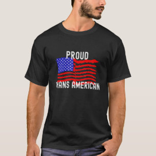 T-shirt Fière Transgenre Fierté Drapeau Américain Gay Hu