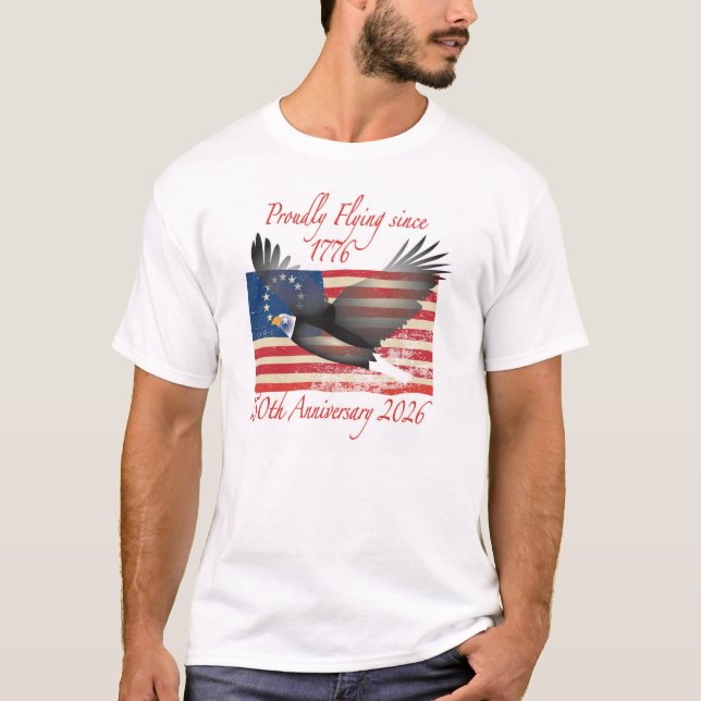 T-shirt Fièrement en vol depuis 1776 (Devant)
