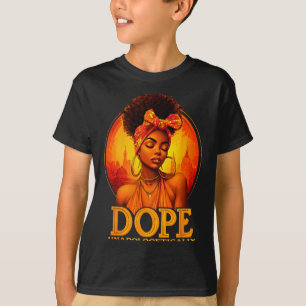 T-shirt Fièrement Histoire Noire Afro Mélanine Fille W
