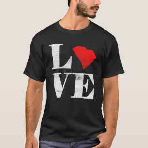 T-shirt Fiers America Citizen State Land Map Love South Ca