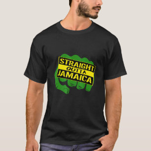 T-shirt Fiers et forts Poings Jamaïcains Jamaïcains Couleu