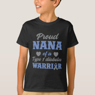 T-shirt Fiers Nana Diabetes Guerrier Sensibilisation au di