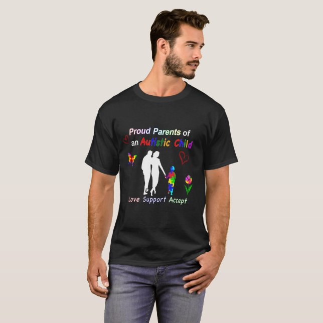 T-shirt Fiers parents autistes (Devant entier)