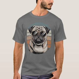 T-shirt Fiers propriétaires de Pug cool Hommes Femmes Vint