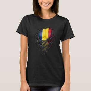 T-shirt Fiers racines tchadiennes Patrimoine déchiré Drape