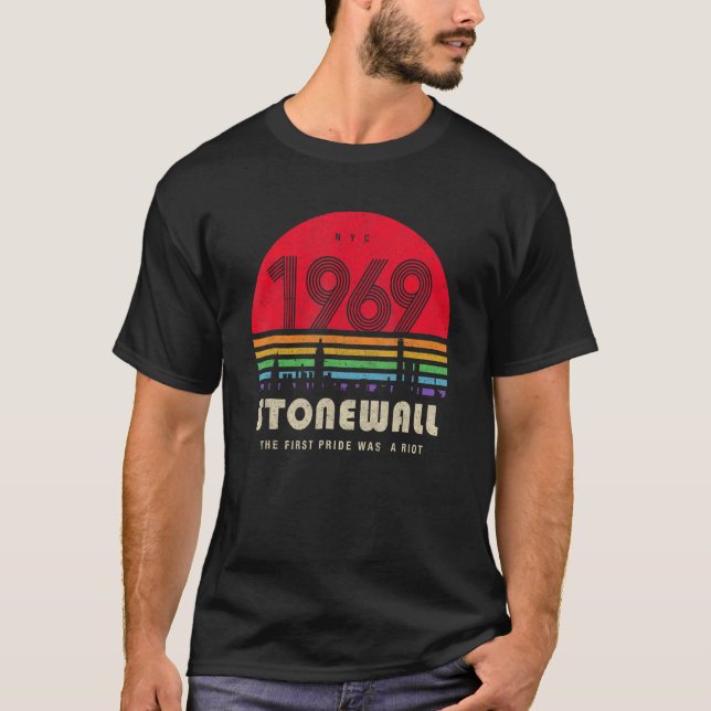 T-shirt Fierté 50e Anniversaire Stonewall 1969 Était Une É (Devant)