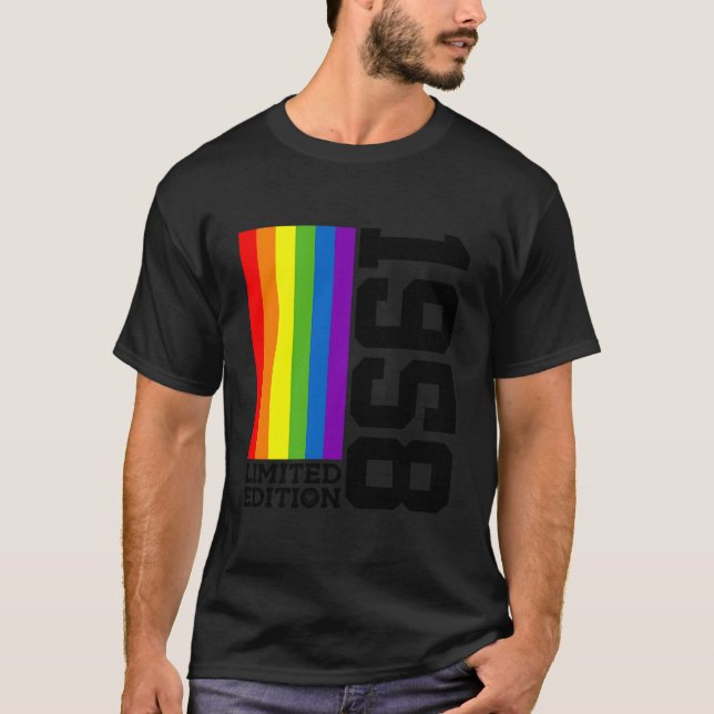 T-shirt Fierté 65e LGBTQ 1958 Queer (Devant)