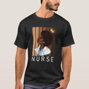 T-shirt Fierté africaine américaine de l'infirmière de l'h