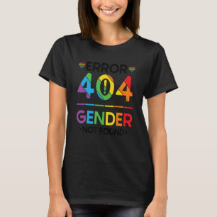 T-shirt Fierté Agender Non Binaire Erreur 404 Genre Non Tr