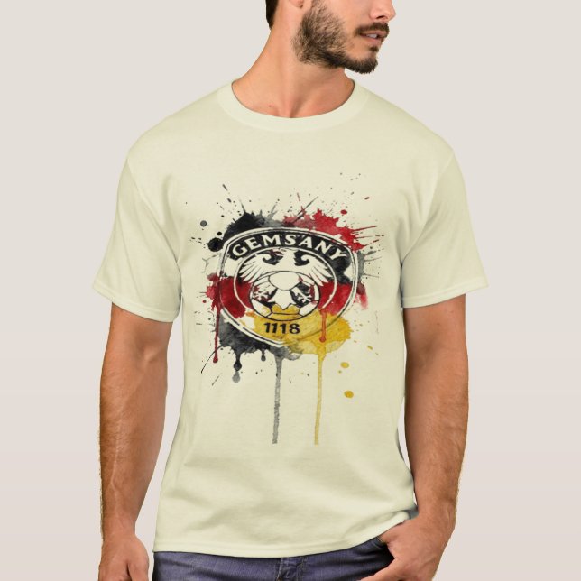 T-shirt Fierté allemande Aquarelle Splash (Devant)