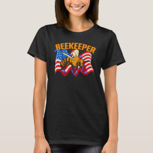T-shirt Fierté américaine Apiculture Drapeau américain Abe