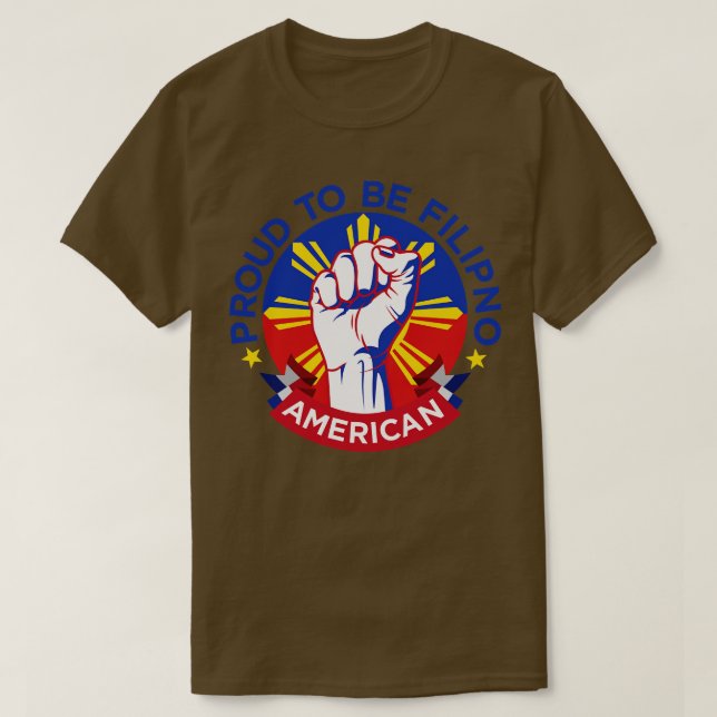 T-shirt Fierté américaine philippine (Design devant)
