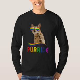 T-shirt Fierté arc-en-ciel chat LGBTQ+ chat Ee