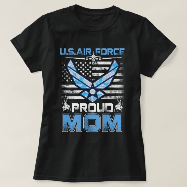 T-shirt Fierté Armée américaine - Je suis fière maman de l (Design devant)