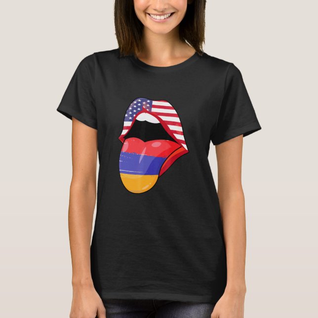 T-shirt Fierté arménienne des États-Unis Drapeau Fierté Ar (Devant)