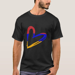 T-shirt Fierté arménienne Drapeau Arménie Cœur Racines arm