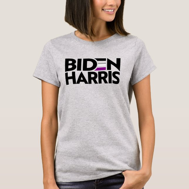 T-Shirt Fierté Asexuelle Biden Harris (Devant)