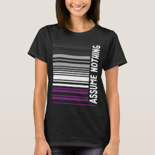 T-shirt Fierté Asexuelle Fière Ace Code-Barre Ne Suppose R