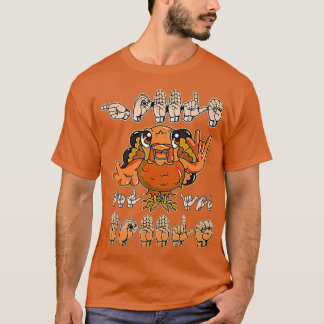 T-shirt Fierté ASL Turquie Thanksgiving Langue Signal à ma