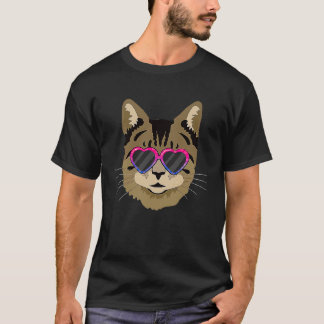 T-shirt Fierté Bi Mignon Chat Chaton Lunettes LGBTQ Bisexu