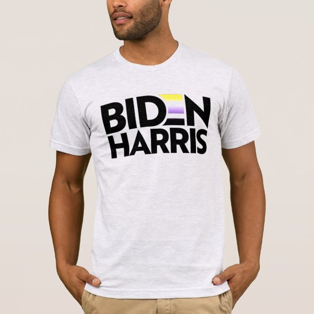 T-Shirt Fierté Biden Harris Non Binaire (Devant)