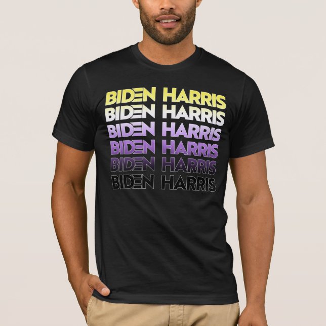 T-Shirt Fierté Biden Harris Non Binaire (Devant)