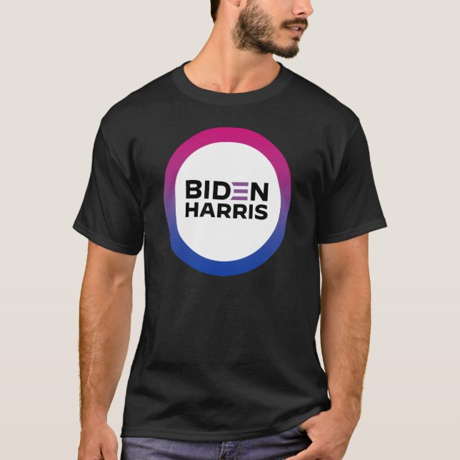 T-Shirt Fierté Bisexuelle Biden Harris (Devant)