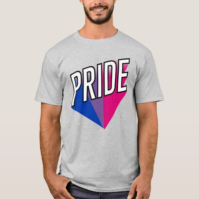 T-shirt Fierté bisexuelle éclatée (Devant)