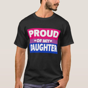 T-shirt Fierté Bisexuelle Fier De Ma Fille Maman