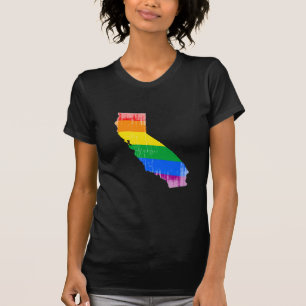 T-SHIRT FIERTÉ CALIFORNIENNE - DÉTRESSÉE -