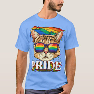 T-shirt Fierté Chat Purride Gay Lesbienne LGBT Sensibilisa