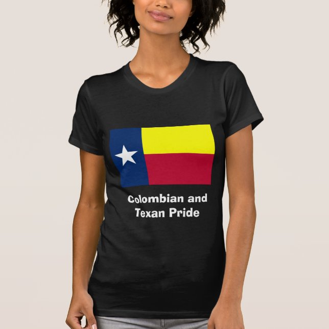T-shirt Fierté colombienne et texane (Devant)