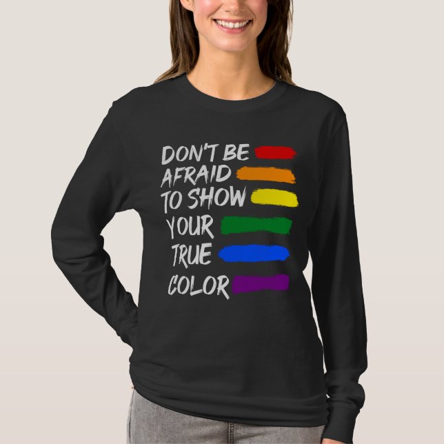 T-shirt Fierté colorée LGBTQ gay lesbienne Queer (Devant)