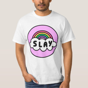T-shirt Fierté - couleur arc-en-ciel avec nuages. T-Shir