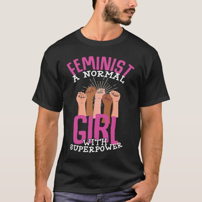 T-shirt Fierté d'amour féministe Équité Sisterhood (Devant)