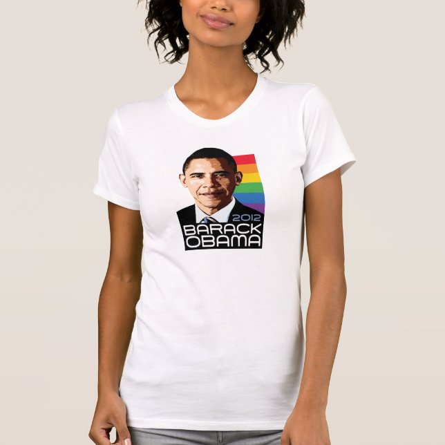 T-shirt Fierté d'arc-en-ciel d'Obama (Devant)