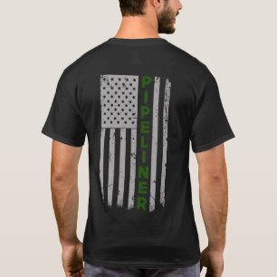 T-shirt Fierté de drapeau de Pipeliner États-Unis