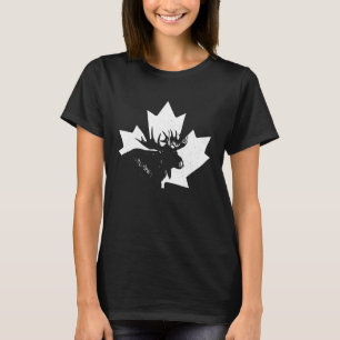 T-shirt Fierté de feuille d'érable d'orignal du Canada Vin