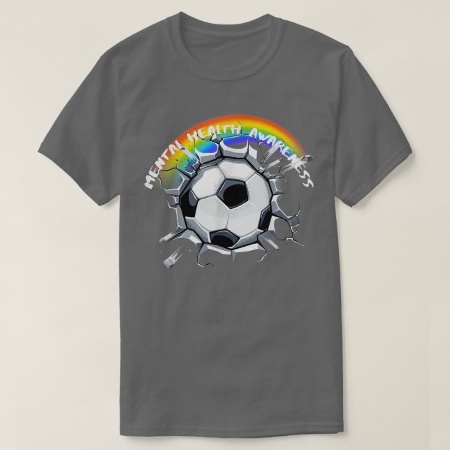 T-shirt Fierté De Football Lgbtq Sensibilisation À La Sant (Design devant)