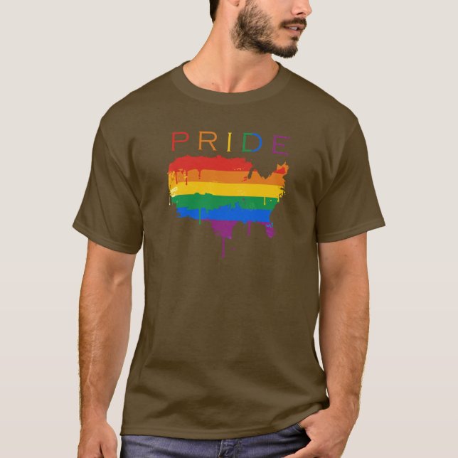 T-shirt Fierté de Gaymerican (Devant)