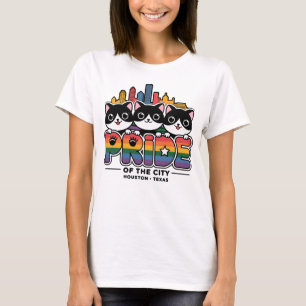 T-shirt Fierté de Houston City Texas USA Arc en ciel