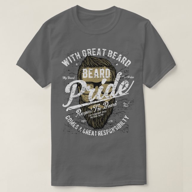 T-shirt Fierté de la barbe Respectez la barbe 1 (Design devant)