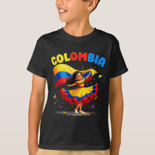 T-shirt Fierté de la culture colombienne pour filles enfan