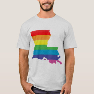 T-shirt fierté de la Louisiane. rayé