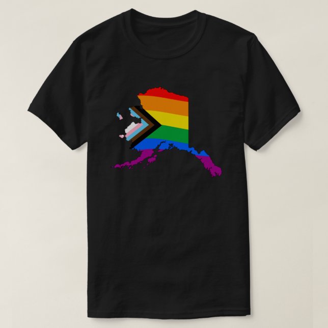 T-shirt Fierté de l'État d'Alaska LGBTQ Progress Pride (Design devant)