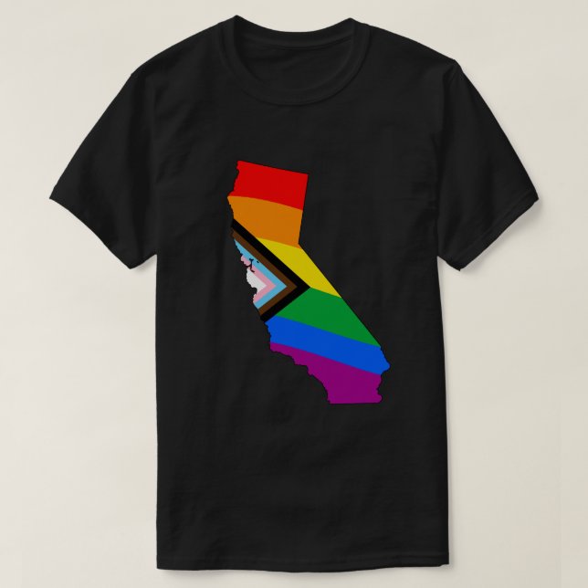 T-shirt Fierté de l'État de Californie Progress Pride LGBT (Design devant)
